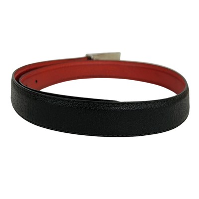 BVLGARI Black Red Silver Leather Hardware Belt BVLGARI Black Red Silver Leather Hardware Belt | eBay main image 4