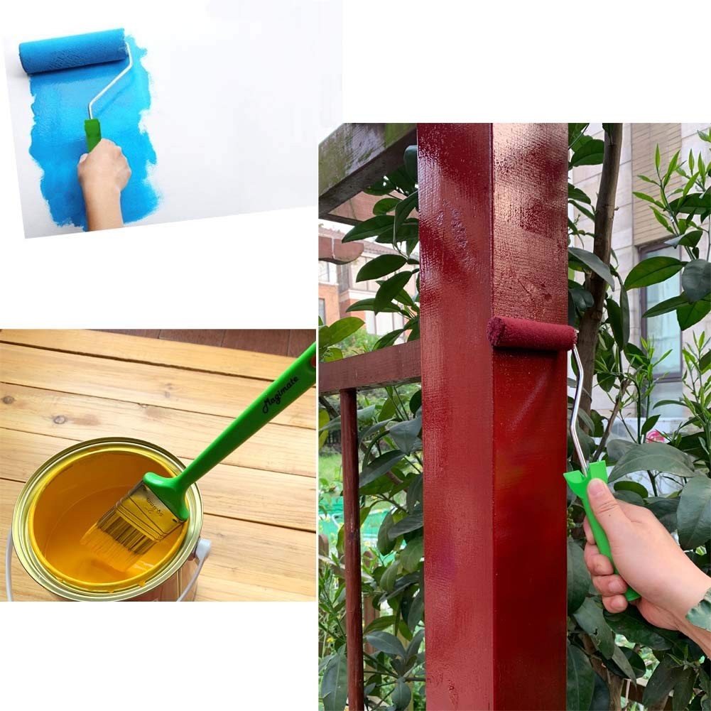 Magimate Paint Roller Kit with Tray Large Paint Roller Small Stain Roller and...