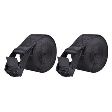 Azarxis Lashing Straps Ratchet Tie Down Secure 1" x 6.6', 1 Black - 2 Pack
