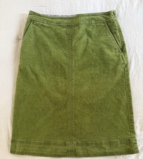 Boden Preppy Green Corduroy Mini Skirt Womens 8 L 27