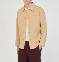Sandro Paris Jacke Beige Baumwolle Gr. L Herren Worker Jacket Twill SHPBL00752