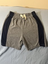 Pre-owned Place Sport Gray Shorts with Navy Side Panels - 4T