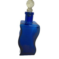 Vintage 80s Vidrios San Miguel Cobalt Blue Wa...