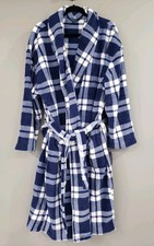 NEW Nautica Men's Plaid Robe Blue Plaid Gift Dad Grandpa Winter Holiday Fall