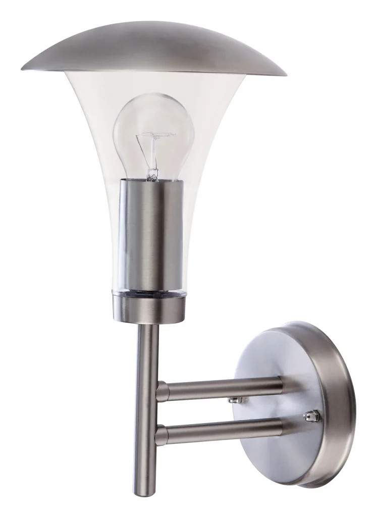 Outdoor Light Silver Omega Wall Stainless Steel Zink ZN-15136-SST