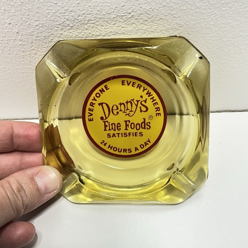 Vintage 70er Dennys Restaurant Braunglas Aschenbecher Denny's Fine Foods Ash Tray - Bild 2 von 5