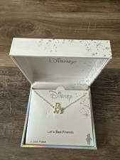 Disney Winnie the Pooh Piglet 14k Gold Flash Plated CZ Necklace NEW