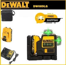 DeWalt DW089LG Green Line Laser Level 12V 3x360° Self Leveling with Accessories