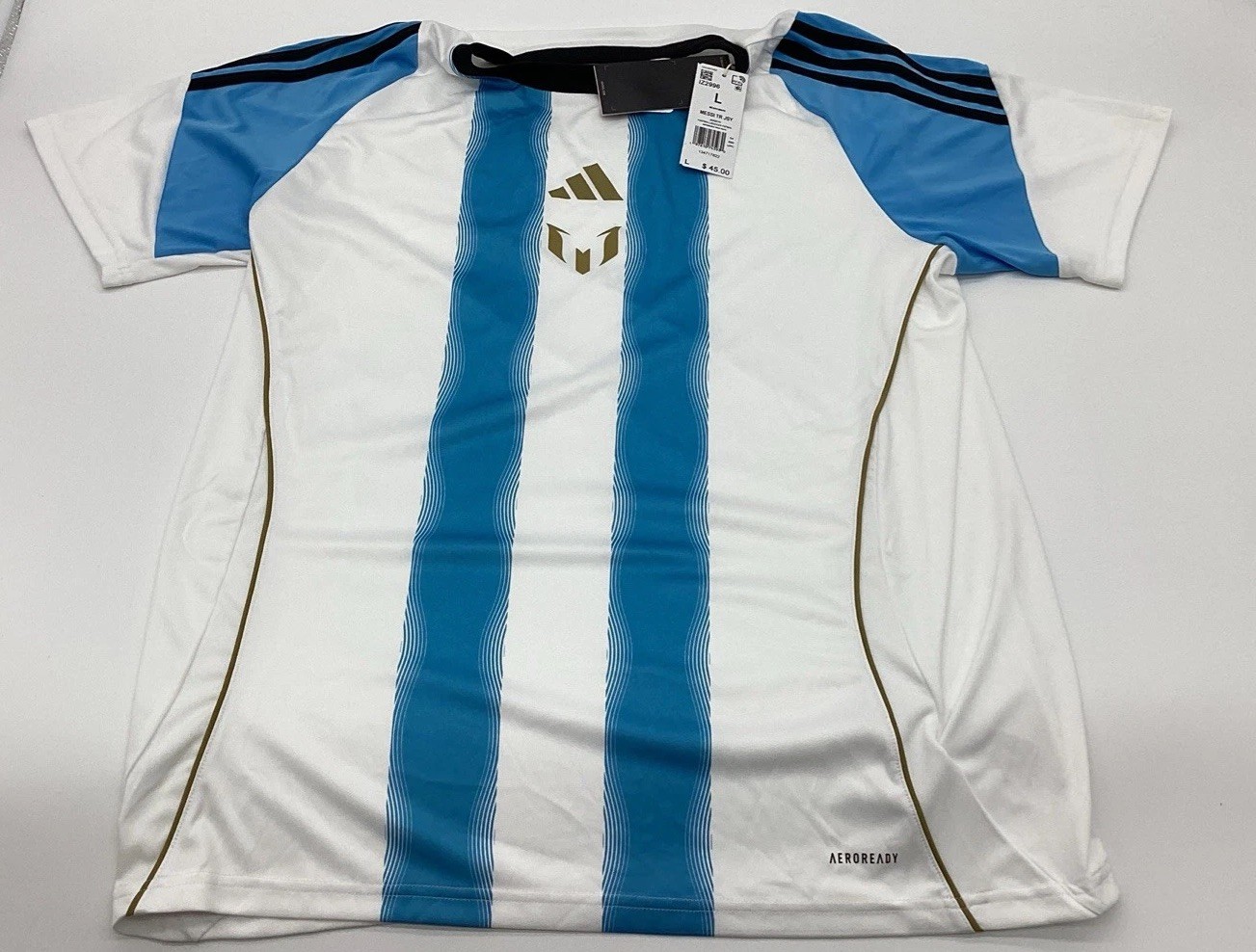 NWT Adidas Lionel Messi Training Soccer Jersey Argentina Size L AEROREADY