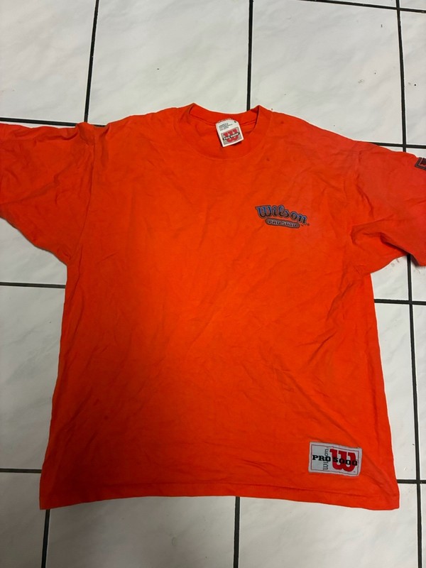 Vtg 90's Wilson Pro 500 Tennis Raquet Scooby Doo T Shirt Mens Sz L Orange Sport