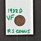 1932 D    VERY FINE   LINCOLN  CENT   VERY FINE  1932D / RS COINS #59Q FREE SHIP