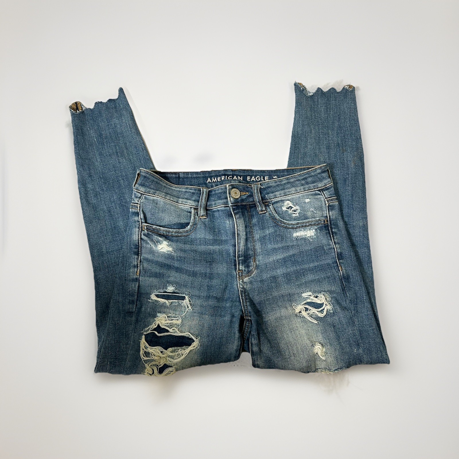 American Eagle Next Level Ripped Medium -Waisted … - image 1
