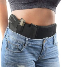 Tactical Belly Band Holster Concealed Hand Gun Carry Pistol Waist Hidden Belt