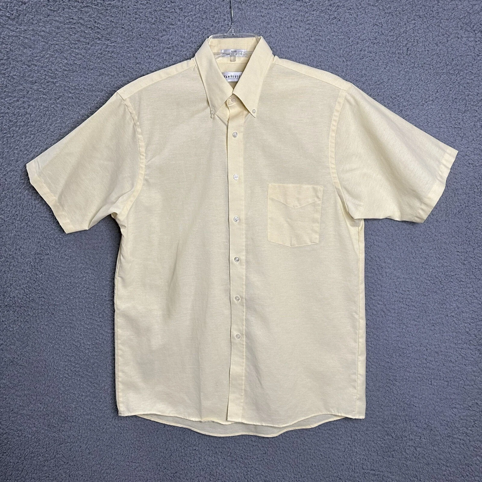 VANS Camicia Van Heu Oxford con bottoni uomo grande gialla manica corta poli cotone