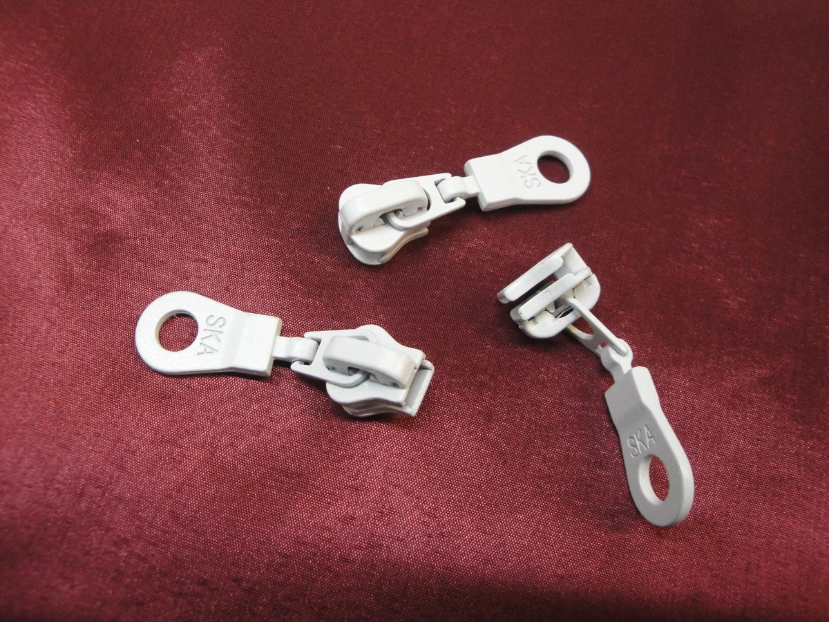 2 Strumenti Per Riparare Cerniere In Acciaio Inox - Cursori Rapidi Nero E Argento Con Adesivo Biadesivo - 2CLLTX - 4