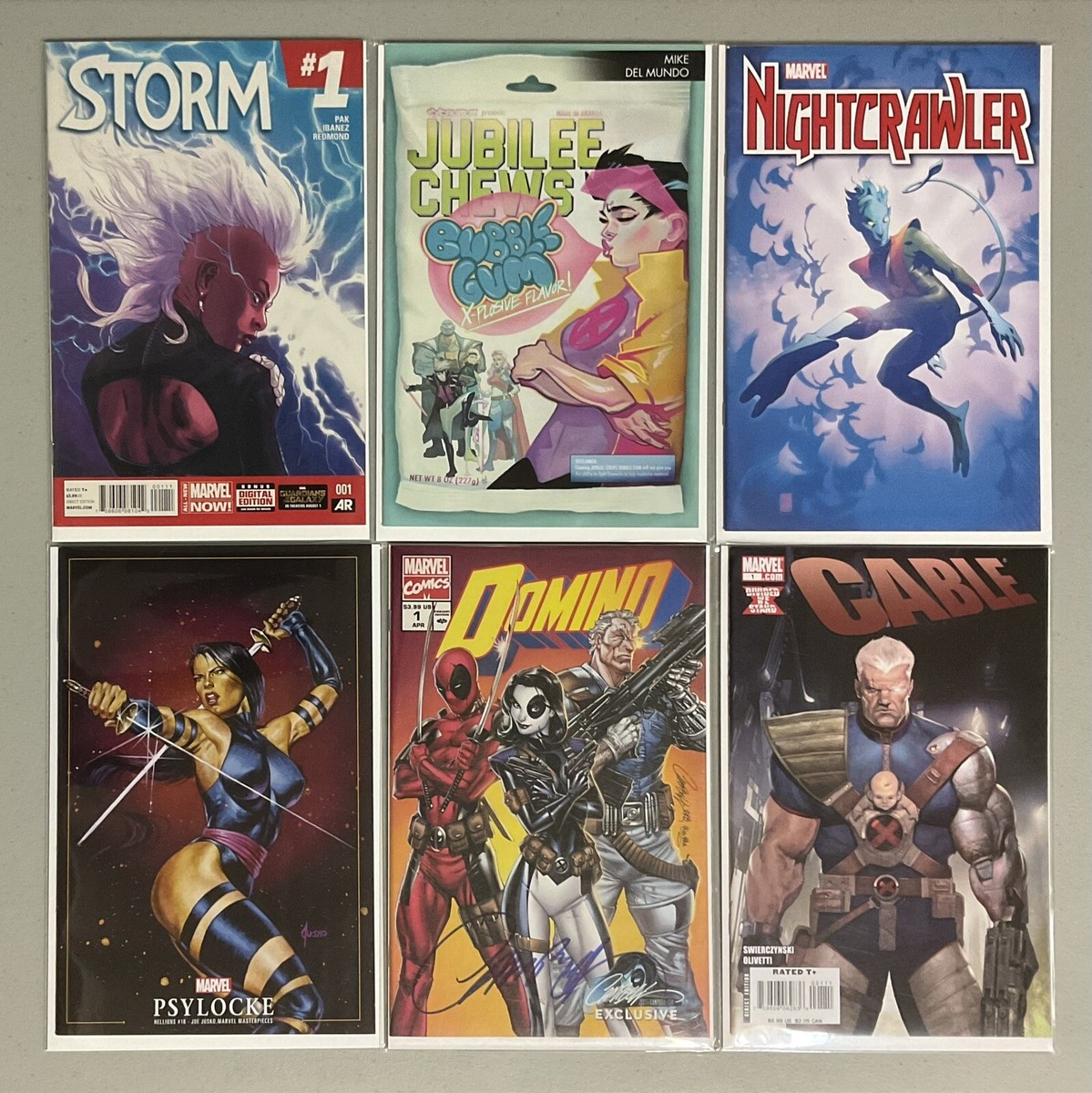🔥MCU Comic Keys🔥X-Men Lot: Storm Domino Cable Psylocke Jubilee