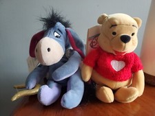 Winnie the Pooh and Cupid Eyore for Valentine's, Disney Plush, Retired