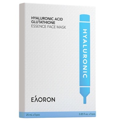 Eaoron Hyaluronic Acid Glutathione Essence Face Mask 5 Pack-exp:10/2027