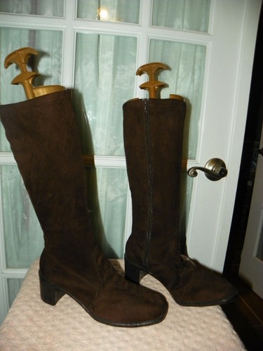 GEORGE Monaco Brown Suede Side Zip 