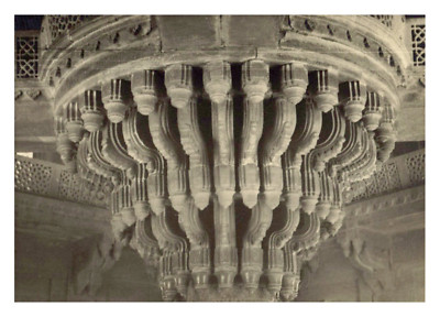 Indien, Fatehpur-Sikri, Diwan-E-Khas, Hall d'audience, Vintage Print, 1949 P