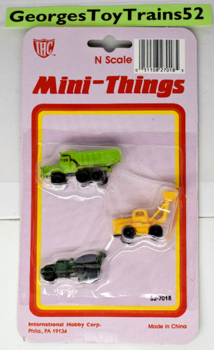 VEHÍCULOS DE CONSTRUCCIÓN IHC MINI-THINGS N GA ESCALA 1:160 3-PK 52-7018 NUEVOS EN PAQUETE | Zustand: New