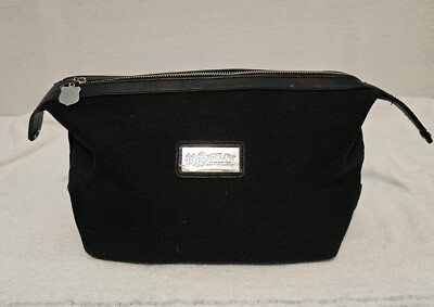 C.O. Bigelow Cosmetic Travel Toilet/Make Up Bag Black Canvas
