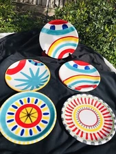 Macys The Cellar Whiteware Southwestern Dinner Plates Set Of Six Excellent