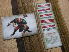 Warhammer Blood Bowl 5 Sonderkarten Blitzmania (2017) + Skaven Postkarte