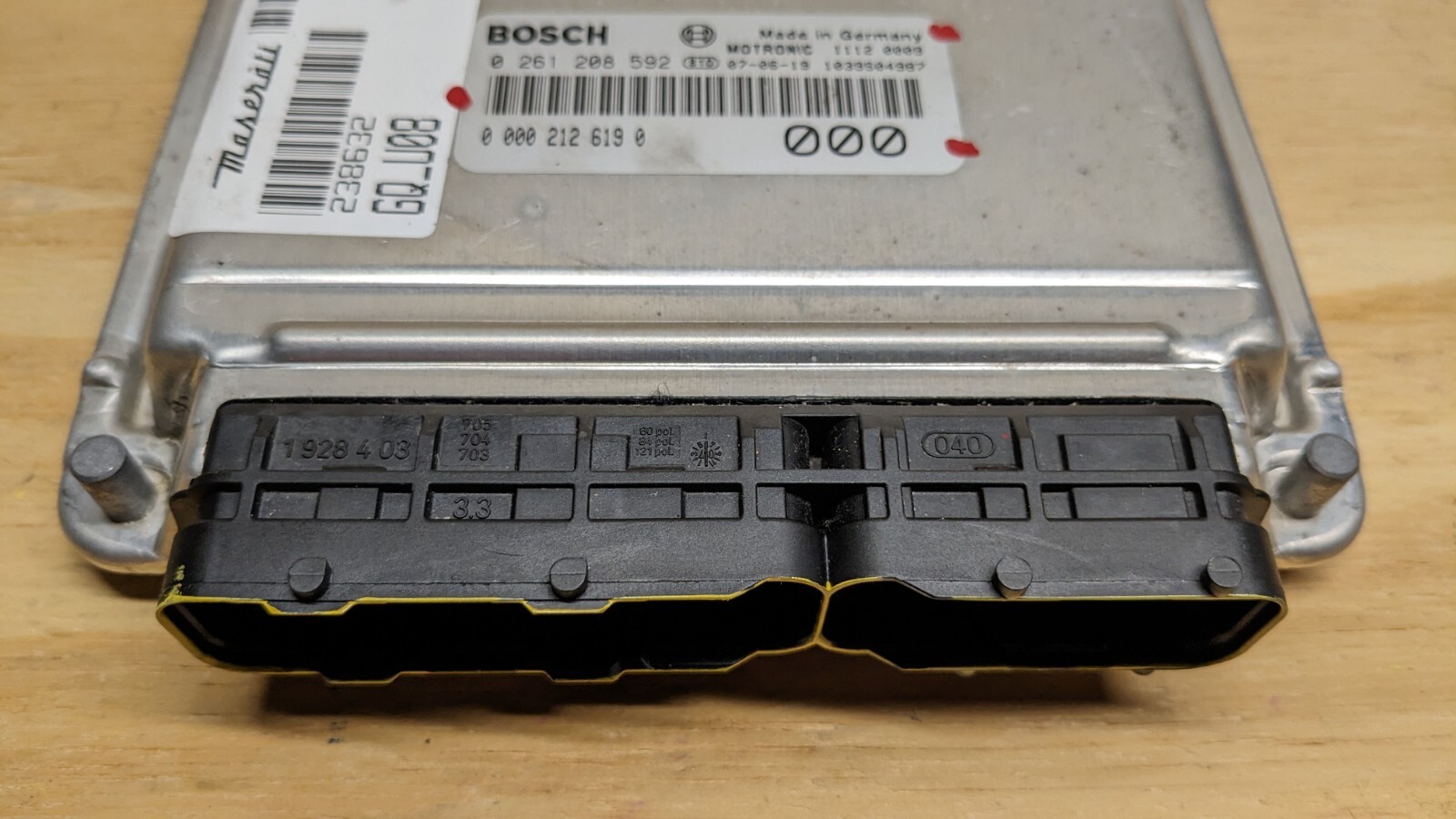 08 MASERATI QUATTROPORTE 4.2L ENGINE CONTROL MODULE ECU 0 261 208 592  (OEM)P10