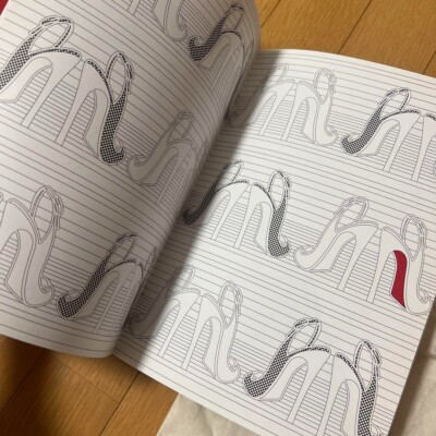 Christian Louboutin 10 colored pencils Coloring book Drawstring