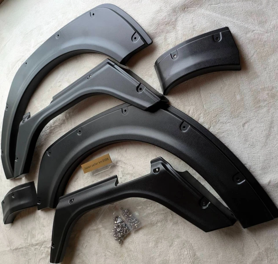 Guardabarros sobre arco JDM negro ABS 6 piezas para DAIHATSU Hijet Truck S500P S510P Foto 3 de 4