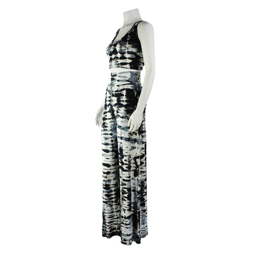 Set Crop top Pantaloni svasati Batik Tie Dye jersey - Imagen 2 de 43