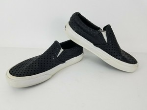 women's black perforated vans