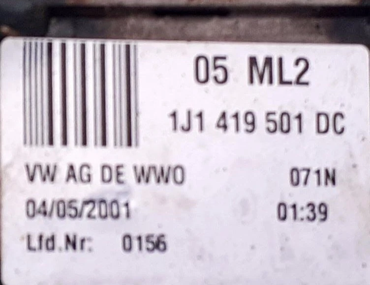 VW GOLF IV Variant 1J5 Steering Wheel Axle Set 1j1419501 1.90 Diesel 11745829 - Bild 2 von 2