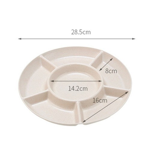 6 Compartment Food Storage Tray Dried Fruit Snack Plate Appetizer Serving Plates - Picture 7 of 10