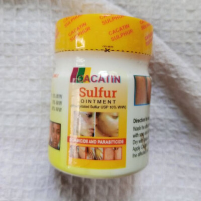 2 X CACATIN PFLANZLICHE SCHWEFELSALBE CREME GEGEN AKNE MITESSER PICKEL 40G X 2