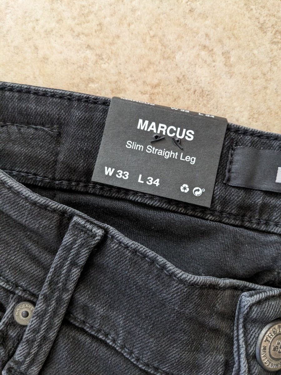 Mavi Marcus Slim Straight Fit Williamsburg Grey Men's Jeans UK