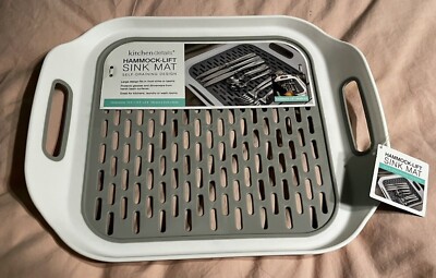 Kitchen Details, Dinnerware, Protect Dishes Self Draining Hammock-Lift Sink Mat,
