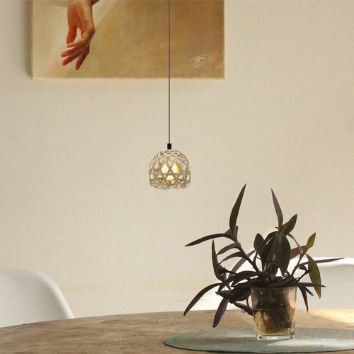 4Pcs Ceiling Fan Light Lamp Shade Replacement Bamboo Lampshade New - Picture 3 of 12
