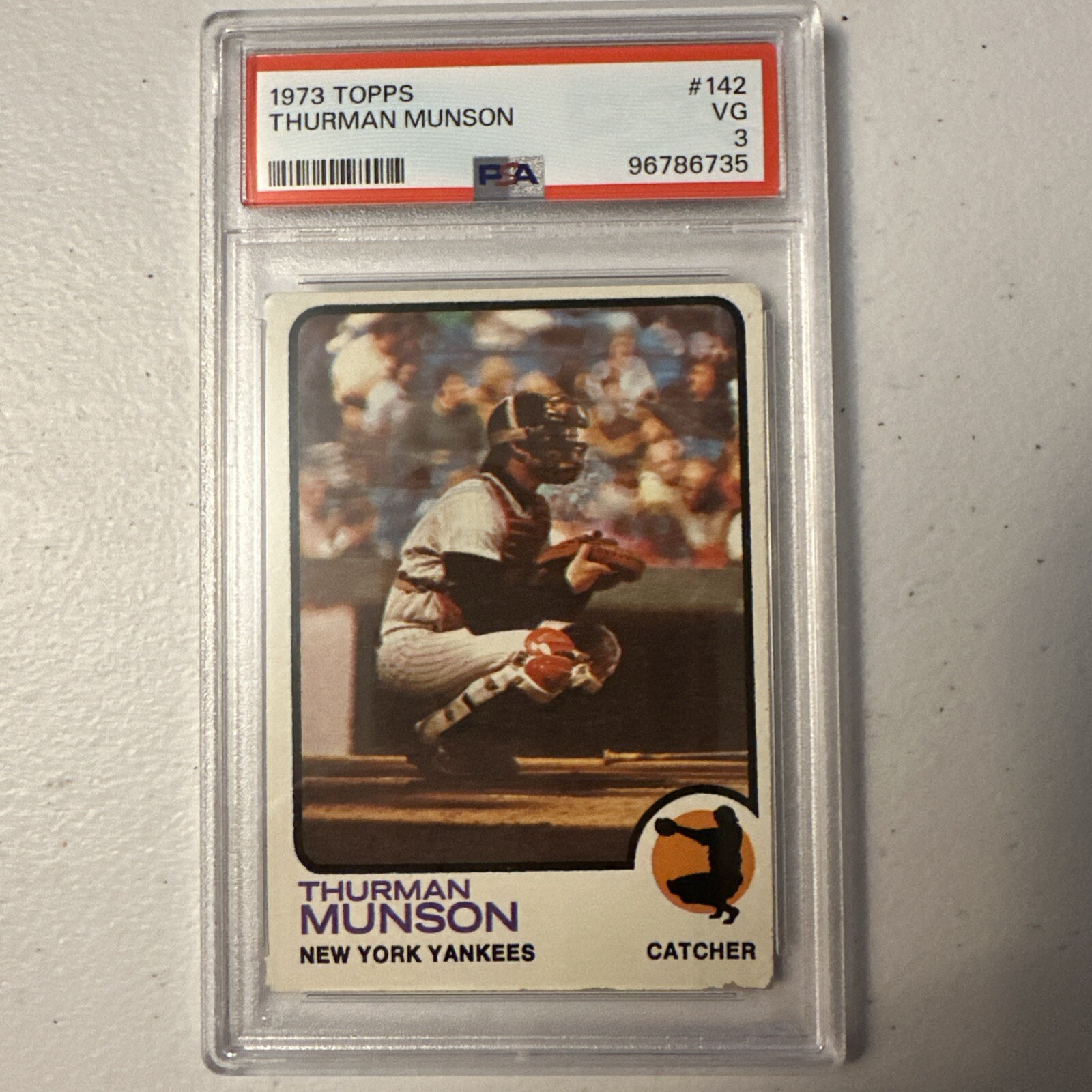 1973 Topps #142 Thurman Munson PSA 3 VG.