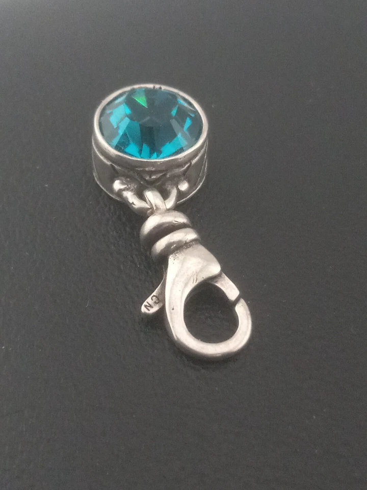 Dije SILPADA 925 Plata de Ley Swarovski Aguamarina Cristal Azul Foto 4 de 4