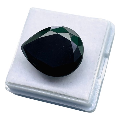16,83 kt Schwarzer Moissanit 18 x 15 mm Birnenschliff Top Qualität Loser Edelstein - Bild 7 von 12