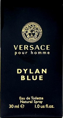VERSACE POUR HOMME DYLAN BLUE EAU DE TOILETTE SPRAY FOR MEN 1.0 Oz / 30 ml NEW!