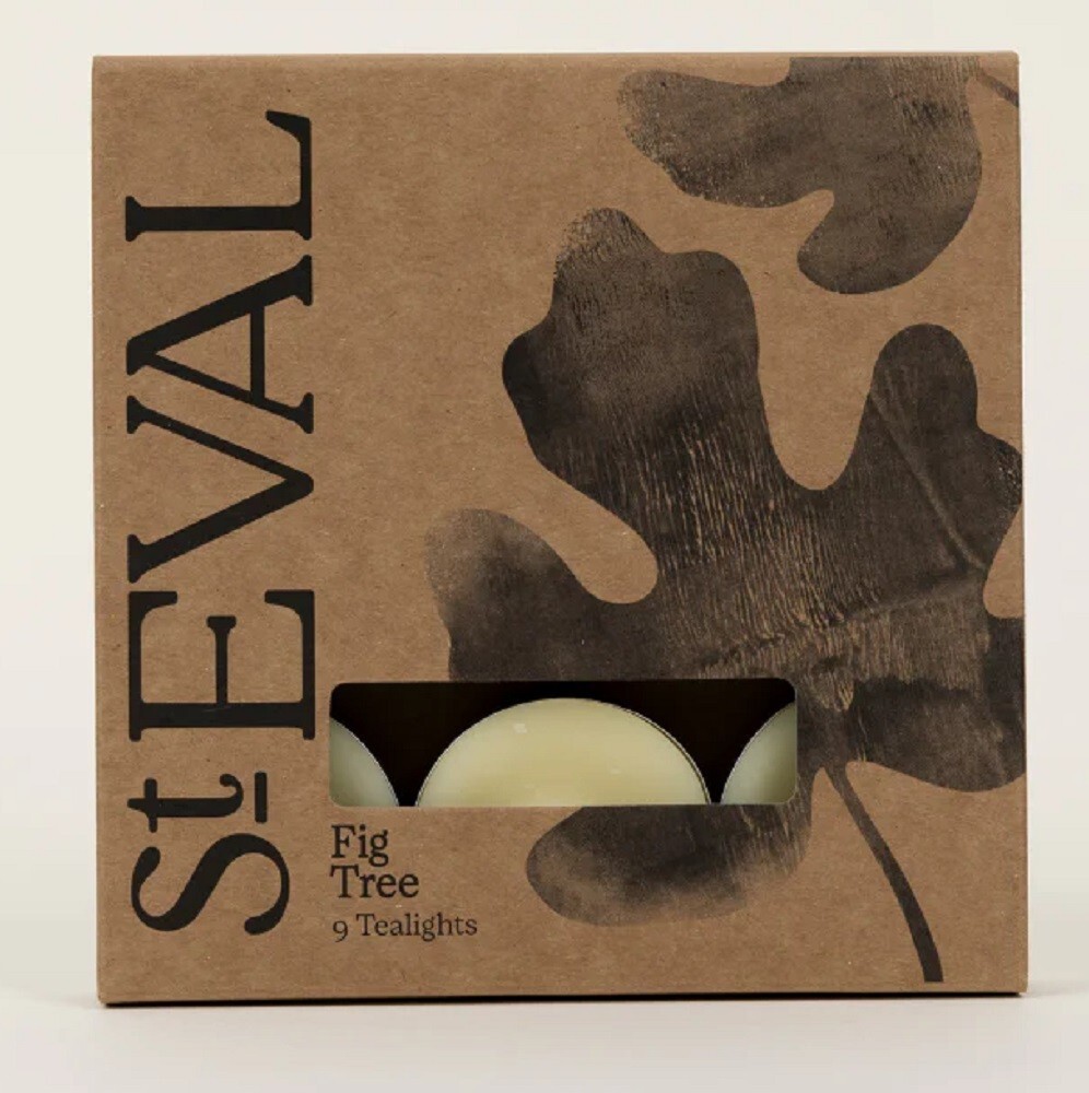 St Eval ""Fig Tree""  Scented Tealights. TWO packs of 9 tealights.
