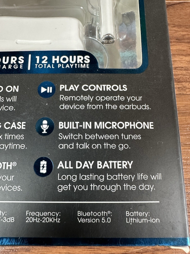 Sentry True Wireless Bluetooth Earbuds W/Portable Charge Case 4/12 Hrs Playtime - Picture 7 of 7