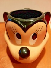 VINTAGE APPLAUSE DISNEY MINNIE MOUSE HEAD FACE EARS 3-D PLASTIC KIDS CUP MUG
