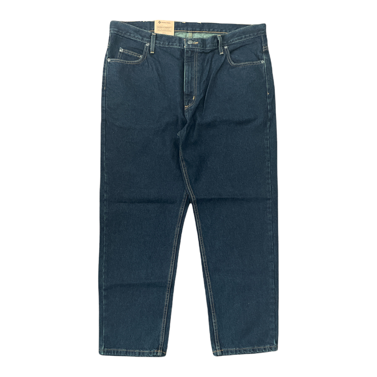 Members Отмечают мужские джинсы из плотного денима свободного кроя с 5 карманами темно-синие 4790₽