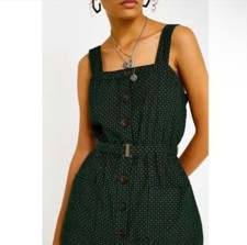 Urban Outfitters Cordelia Printed Corduroy Midi Dress UO Women’s Size XS