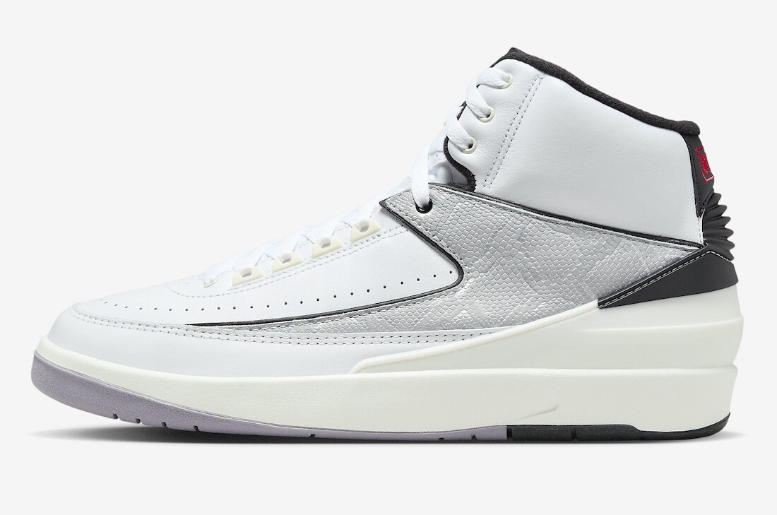 Nike Air Jordan 2 ホワイト/ブラック/レッド Nike Air Jordan 2 Retro Python White Sail Black Fire Red