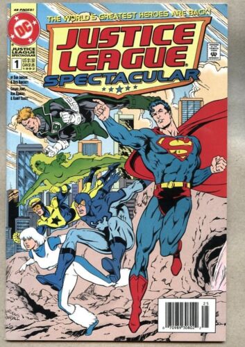 Justice League Spectacular #1-1992 casi nuevo - variante de quiosco / cubierta de DC / Superman - Imagen 1 de 1